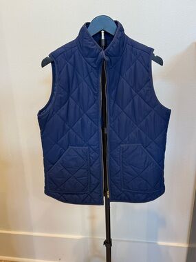 J. Crew Navy Quilted Vest Jacket